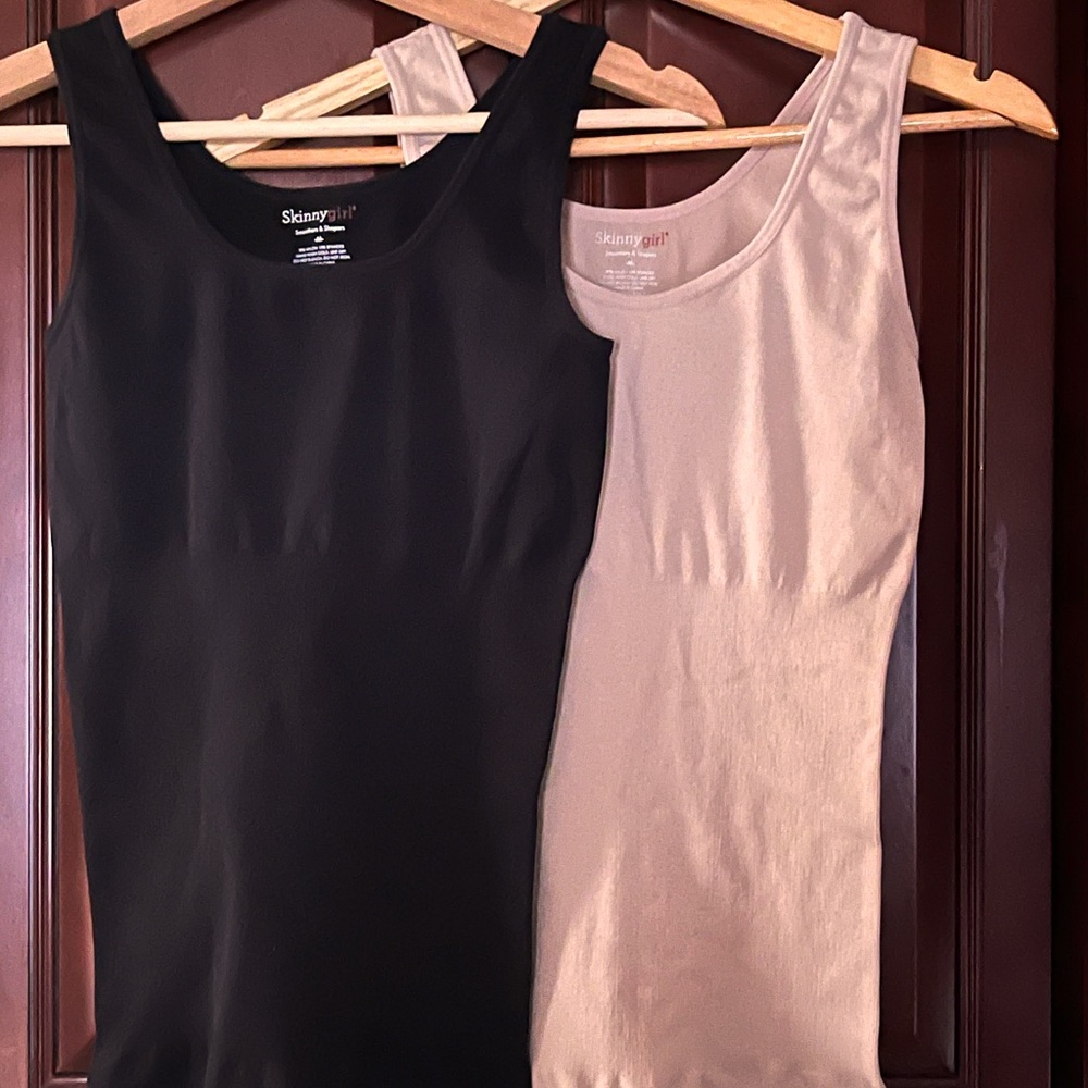 New Skinnygirl Black and Nude Smoothing and Shaping Tank Tops